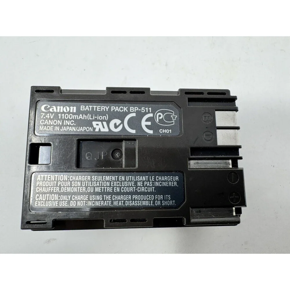 Original Canon 7.4V Li-ion Battery Pack BP-511 1100mah 50D 5D DSLR 60D